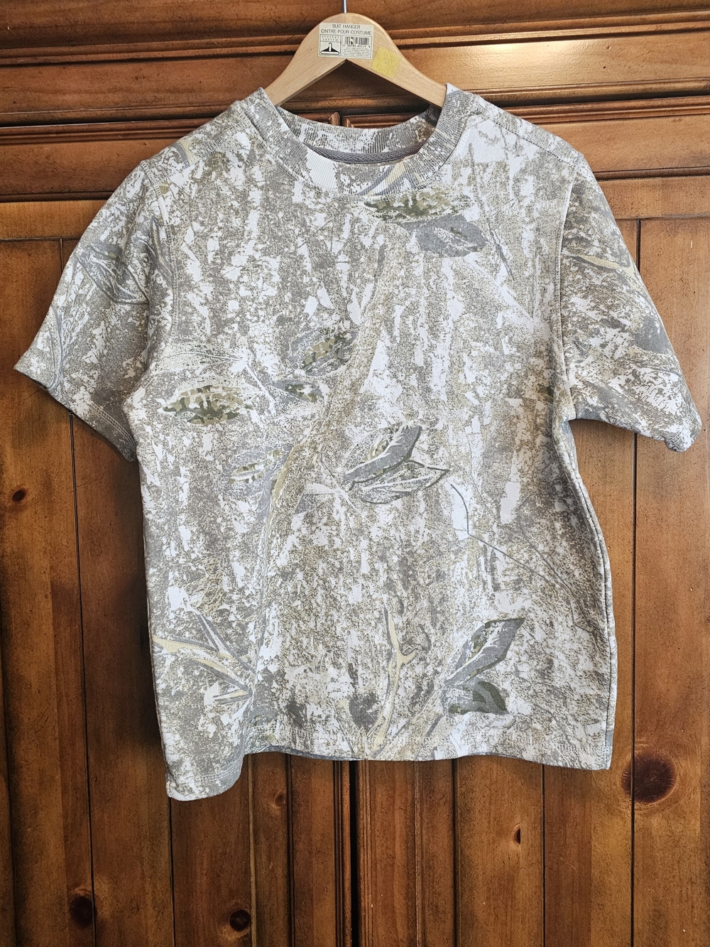 Fleece Factory Art & Motion Camo Short Sleeve Fleece Sweatshirt S